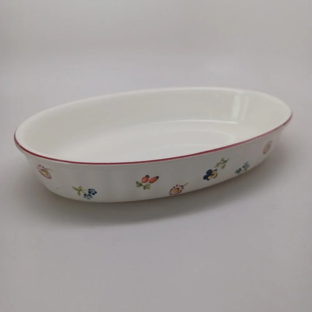 Villeroy & Boch Petite Fleur Vilbofour Oval Baker Porcelain Floral Casserole 10